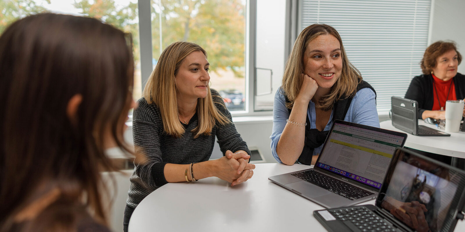 master in social work students in classroom