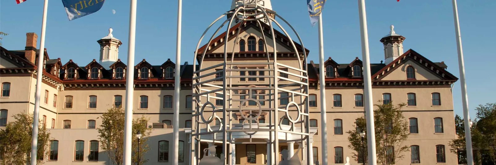 wid_homepage_hero flags outside front of university